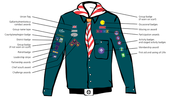 Discovery Scout badge positioning guide
